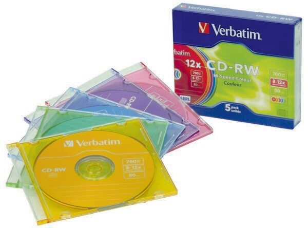 CDR000011VE - CD-RW Verbatim Slim case Riscrivibili - 