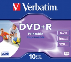 DVD000016VE - DVD+R Verbatim Jewelcase Printable - 