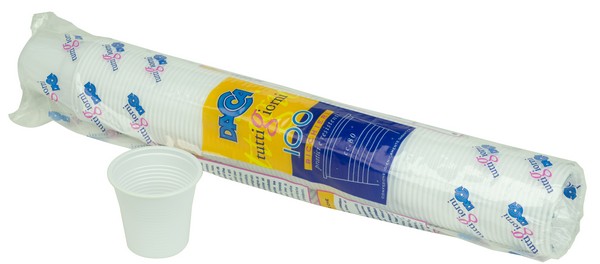 BIC000001PL - Bicchieri in plastica bianca - 