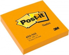 POS000011AR - Post-It 3M 654 76x76 Arancio NEON - 