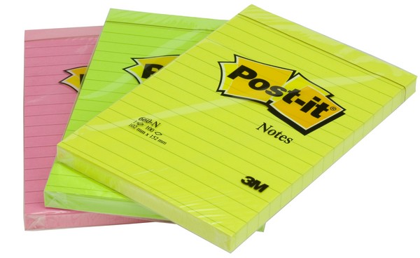 POS000091NN - Post-it 3M Note 660 15.2X10.2 Neon - 