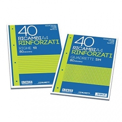 QUA000460QU - Ricambi 4 fori formato A4 Rinforzato - 