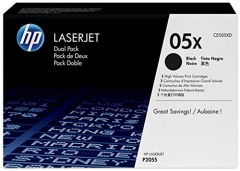 TON000290HP - KIT 2 Toner HP 05X CE505XD Nero - 
