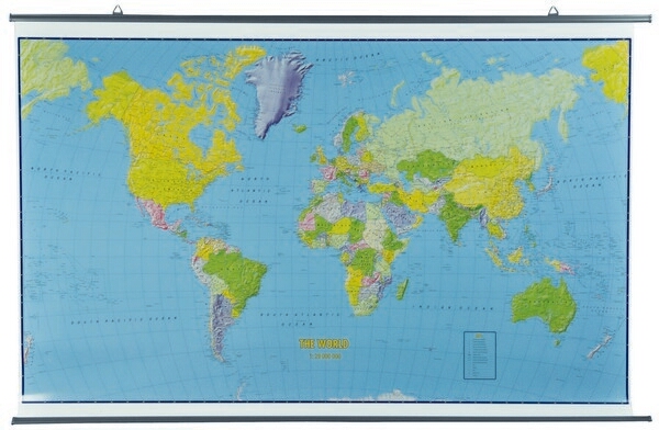 Carta geografica MONDO, Cartine geografiche, ARREDAMENTO, PRODOTTI, Conte L'Ufficio