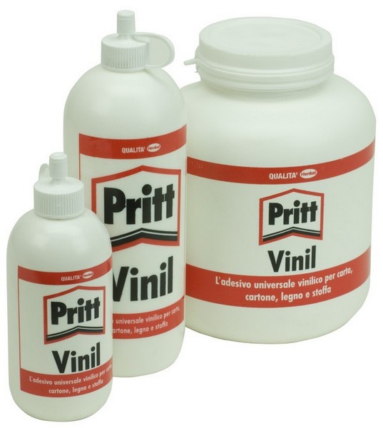 Colla VINIL 100 gr - Adesivo universale vinilico per carta, cartone, legno  e stoffa. Pritt Vinavil