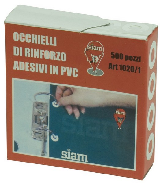 Anellini adesivi in plastica rinforzafori