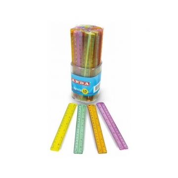 Righello plastica colorata cm 15